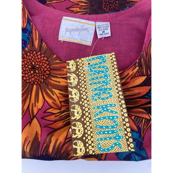 NWT Vintage Jacqueline Ferrar Native Knit Lined Tank Top Medium Sunflower - Picture 3 of 4